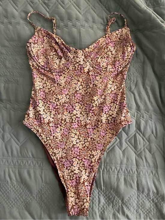 Billabong Other - Billabong Floral One-Piece Swimsuit in Pink and Cream